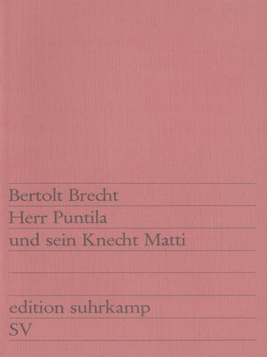 cover image of Herr Puntila und sein Knecht Matti